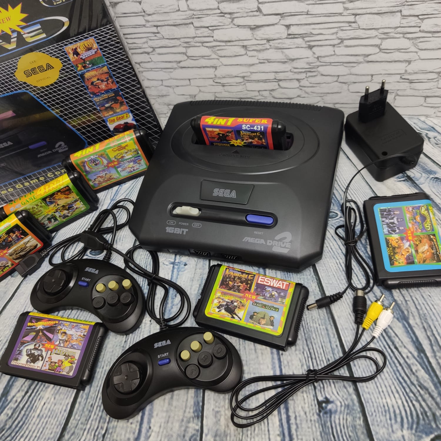 Картридж для приставок Sega Mega Drive 2 1-4 сборник 4 в 1 2 KC-419 (арт:  ig-7032) от 1 ₽ рублей оптом в Москве