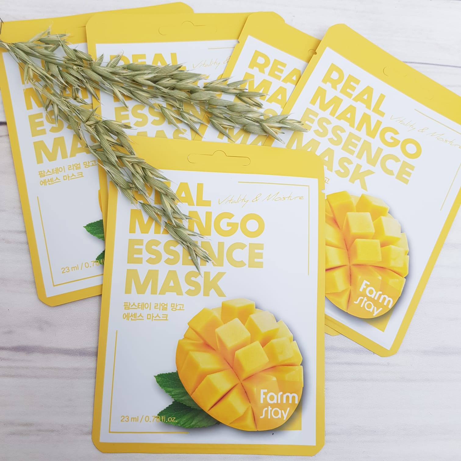 Маска тканевая для лица с экстрактом манго Farm stay , 23 мл, Original Korea