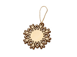 Подвеска «Снежинка», Цвет натуральный/коричневый