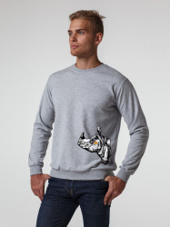 Толстовка NosoRock, серый меланж, S–XXL