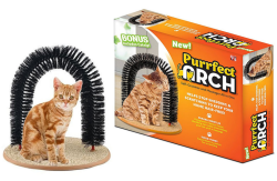 Когтеточка для кошек Purrfect Arch со щеткой для вычесывания шерсти
