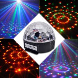 Диско-шар LED RGB Magic Ball Light, пульт ДУ, флешка (Высокое качество - Рекомендуем!!!)