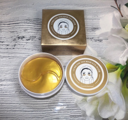 Гидрогелевые патчи для глаз Cubilose Nourlsh eye Mask crystal collagen gold с экстрактом золота, 30 