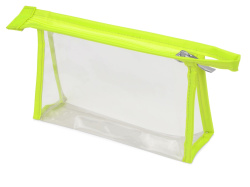 Прозрачная пластиковая косметичка «Lucy», Цвет зеленое яблоко/прозрачный