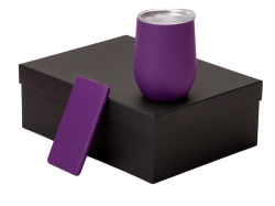 Подарочный набор «COLOR IT» с термокружкой и повербанком, Размер 5000 mAh, Цвет фиолетовый