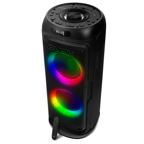 Колонка портативная SVEN PS-770, 100 Вт, TWS, Bluetooth, FM, USB, microSD, LED-дисплей, черный, SV-021719
