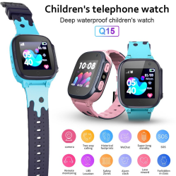Детские смарт-часы Windigo AM-15, 1.44", 128x128, SIM, 2G, LBS, камера 0.08 Мп