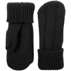 Варежки Knit Beat, черные, S/M, L/XL