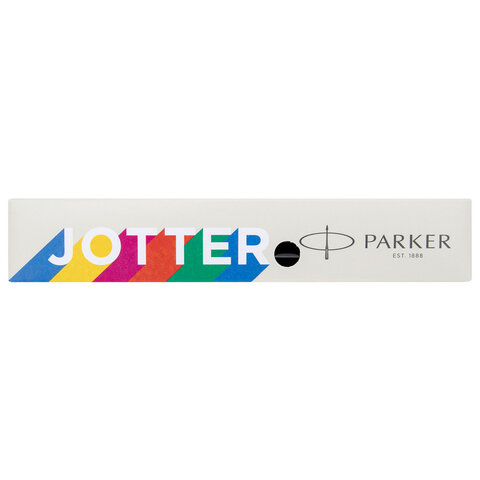 Ручка перьевая PARKER "Jotter Originals Black Chrome CT", корпус черный, детали из нержавеющей стали, синяя, 2096894
