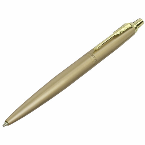 Ручка шариковая PARKER "Jotter XL Monochrome Gold GT", корпус золотой, нержавеющая сталь, синяя,2122754