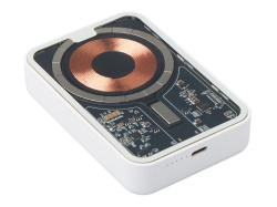 Беспроводной магнитный внешний аккумулятор с QC\PD «MagnifIQ», 10000 мАч, 15 Вт, Цвет белый