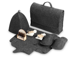 Подарочный набор для бани и сауны «Healing», Цвет серый