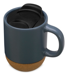 Кружка с пробковым дном и крышкой «Denpasar», Цвет серый антрацит