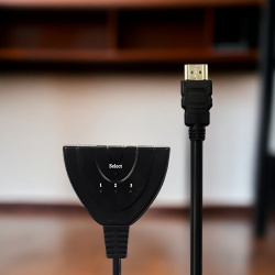 Адаптер H54 HDMI HUB 3 Port, черный / Переходник для подключения трех HDMI устройств