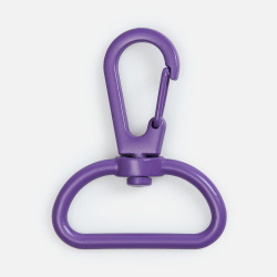 Застежка-карабин Snap Hook, L, фиолетовая, 2,9х4 см