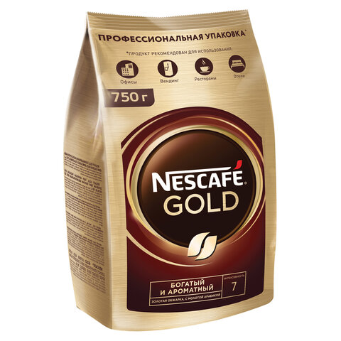 Кофе молотый в растворимом NESCAFE "Gold" 750 г, сублимированный, 12348310