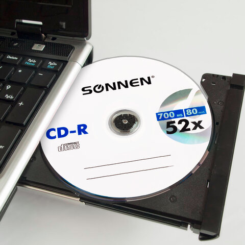 Диски CD-R SONNEN 700 Mb 52x Bulk (термоусадка без шпиля), КОМПЛЕКТ 50 шт., 512571