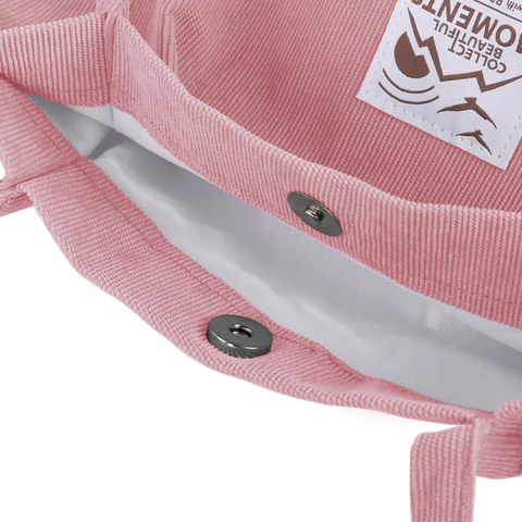 Сумка шоппер BRAUBERG MOMENTS, вельвет, 35х30 см, розовый, 271907
