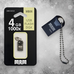 USB-накопитель MRM MB06, металлический, 4 ГБ, 10 Мб/с, USB 2.0/3.0, черный / Надежность и скорость в компактном дизайне