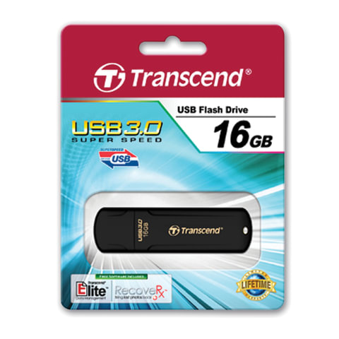 Флеш-диск 16 GB, TRANSCEND Jet Flash 700, USB 3.0, черный, TS16GJF700