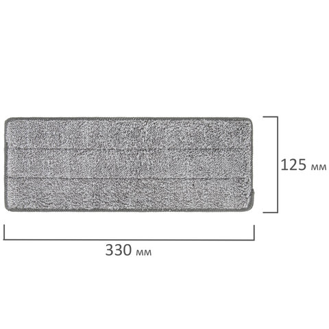 Насадки МОП для швабры (кармашки с 1-й стороны) КОМПЛЕКТ 4 шт., микрофибра, 33х12,5 см, LAIMA, 608145