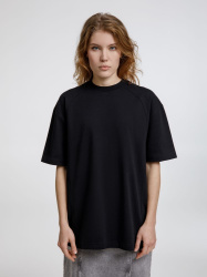 Футболка оверсайз унисекс Sideline, черная, XS–XXL