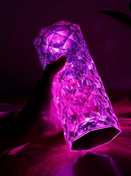 Настольная лампа "Хрусталь" с сенсорным управлением / Изысканная, стильная и яркая