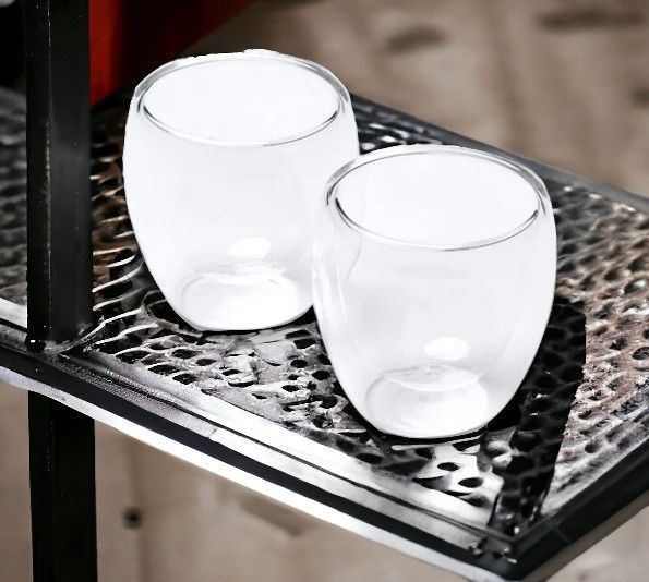 Набор из двух чашек CAPSUL / Пара стеклянных кофейных чашек 90 мл
