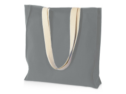 Сумка «Donny» из  хлопка 250г/м2 с донной складкой и парусиновыми ручками, Цвет серый