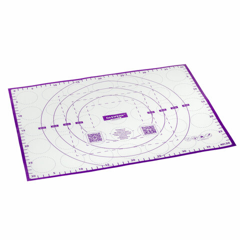 Коврики силиконовые для выпечки 4 в 1: Коврики 30х40 см / 46х66 см, Нож 24 см, Скалка, DASWERK, 608429