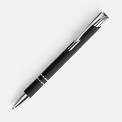 Ручка шариковая Keskus Soft Touch, черная, 13,7х0,8 см