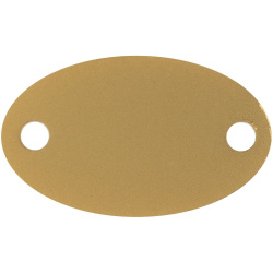 Шильдик металлический Alfa Oval, золотистый, 1,5х2,5 см
