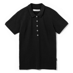 Рубашка поло женская Sunset, черная, S–XXL