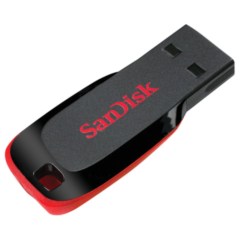 Флеш-диск 16 GB, SANDISK Cruzer Blade, USB 2.0, черный, SDCZ50-016G-B35