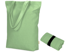 Сумка Fixy из переработанного хлопка 220 г/м2 с фиксирующей лентой, Цвет зеленое яблоко