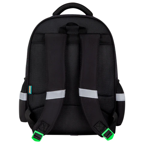 Рюкзак SNOOBAG (СНУБЭГ) MIND с пеналом в комплекте, 2 отделения, "Неоновый паук", 40х28х18 см, 274444