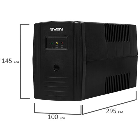 Источник бесперебойного питания SVEN Pro 600, 600VA (360W), 2 евророзетки, SV-013837