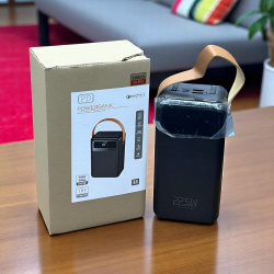 Внешний аккумулятор hoco K-261, 60000 мАч, с быстрой зарядкой 22.5W QC 3.0, 3 USB-порта, черный / Заряд для всех устройств в любой момент