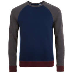 Толстовка унисекс Sandro, темно-синяя с черным меланжем, XS–3XL