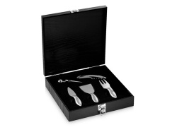 Набор для вина «Mino», Цвет серебристый, черный