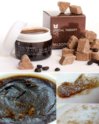 Медовый скраб для лица с натуральным черным сахаром Honey Black Sugar Scrub Mizon,  80 ml     Origin