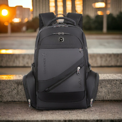 Вместительный рюкзак для ноутбука MIRU Legioner Backpack M04, серый / Ортопедическая спинка, вентиляция спины