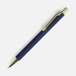 Ручка шариковая Lobby Soft Touch Gold, синяя, 14,5х1 см