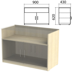 Каркас тумбы для оргтехники "Канц" 900х430х677 мм, цвет дуб молочный, ТК28.15.2