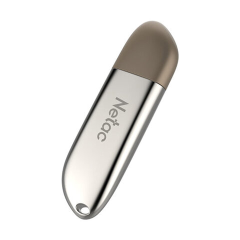 Флеш-диск 16 GB NETAC U352, USB 2.0, металлический корпус, серебристый, NT03U352N-016G-20PN