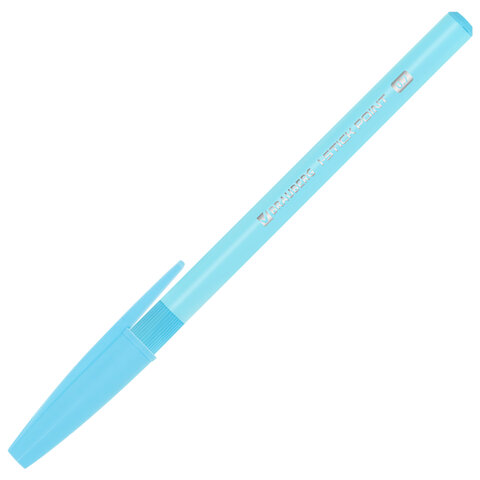 Ручка шариковая с грипом BRAUBERG "i-STICK POINT PASTEL", СИНЯЯ, корпус ассорти, игольчатый узел 0,7 мм, линия письма 0,35 мм, 144023