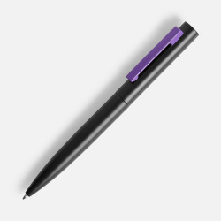Ручка шариковая Inkolor, черная с фиолетовым, 13,7х1,1 см