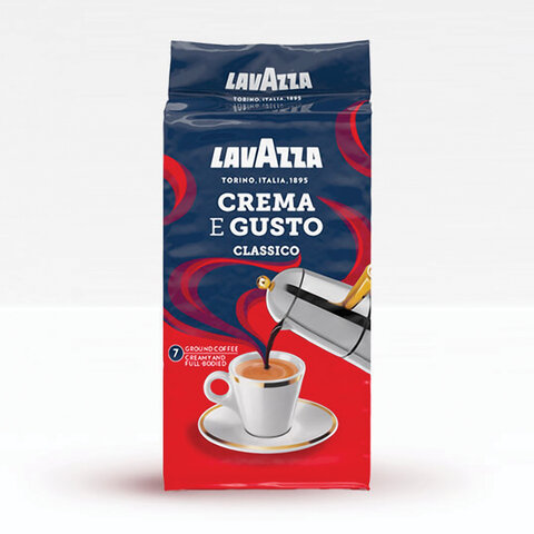 Кофе молотый LAVAZZA "Crema E Gusto" 250 г, ИТАЛИЯ, 3876