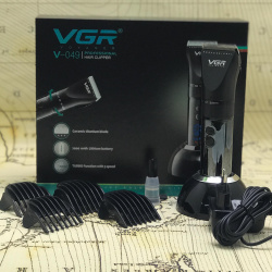 Беспроводная профессиональная машинка для стрижки волос VGR®Voyager V-049 (LED-индикатор, 4 насадки,