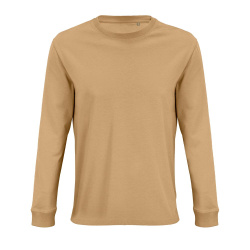 Футболка унисекс с длинным рукавом Pioneer LSL, бежевая, XS–3XL